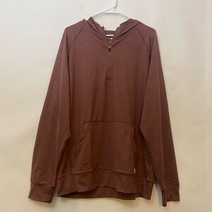 Maelreg Men's Red 1/4 Zip Performance Hooded Pullover Size XL Golf Athletic